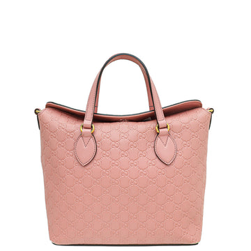 Gucci Pink GG Guccissima Foldover Linea Bag