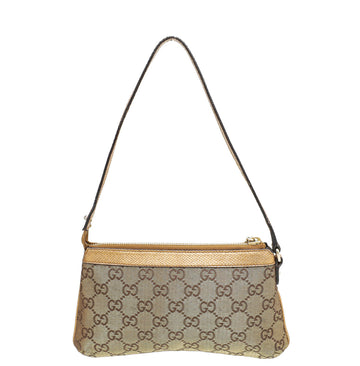 Gucci Metallic Bronze GG Bumble Bee Charm Pochette