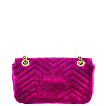 Gucci Violet Velvet GG Marmont Small Bag