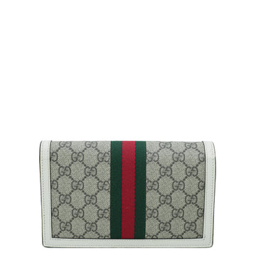 Gucci Multicolor Web Queen Margaret Chain Wallet