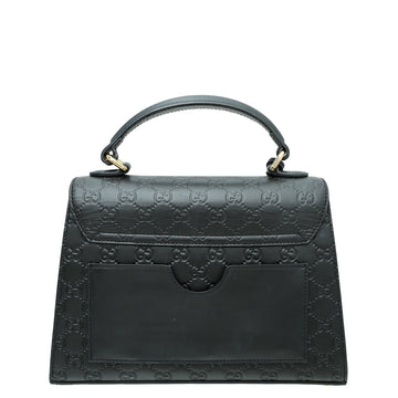 Gucci Black GG Guccissima Top Handle Small Bag