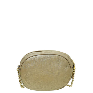 Gucci Metallic Champagne Soho Tassel Mini Chain Bag