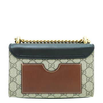 Gucci Bicolor GG Supreme Padlock Small Bag