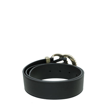 Gucci Black Double G Torchon 40mm Belt 32