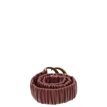 Gucci Burgundy GG Torchon Buckle Elasticized 40mm Belt 34