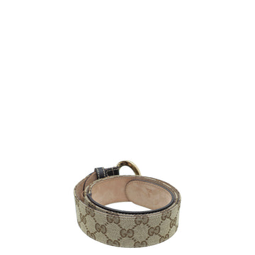 Gucci Bicolor GG Supreme G Buckle Belt 38