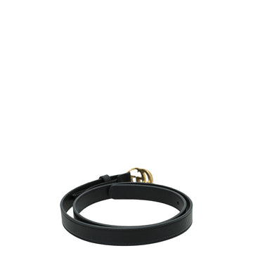 Gucci Black Double G Buckle Belt 30