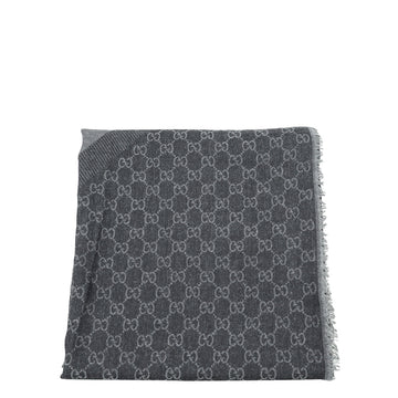 Gucci Grey GG Wool Jacquard Shawl