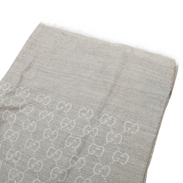 Gucci Beige GG Wool Silk Scarf