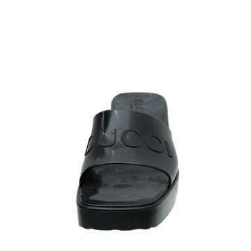 Gucci Black Logo Rubber Slide Sandal 34