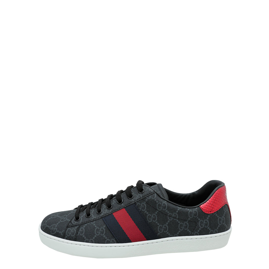 Gucci Black GG Supreme Ace Men Sneaker 8.5
