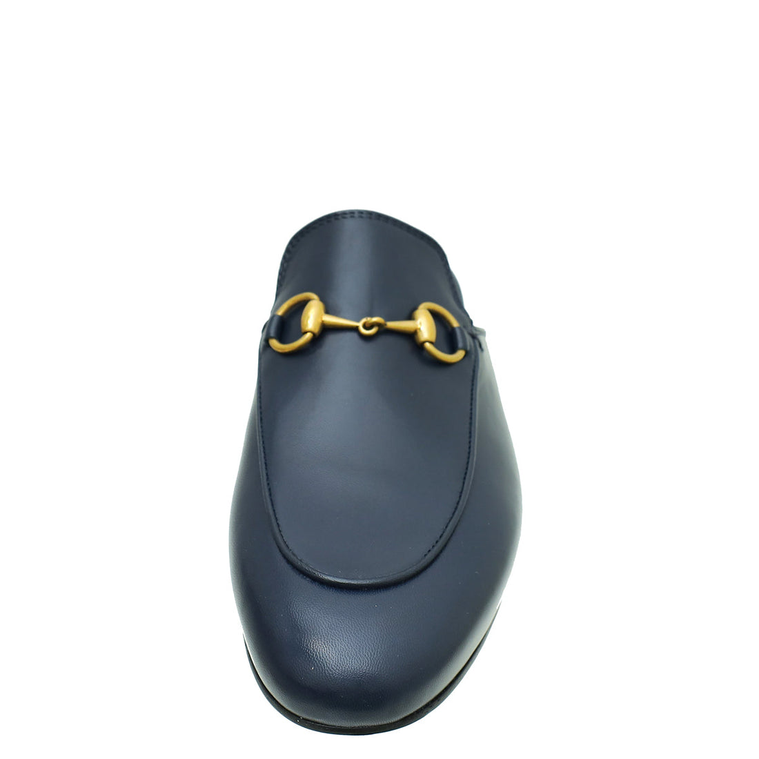 Gucci Navy Blue Princetown Mules 35.5