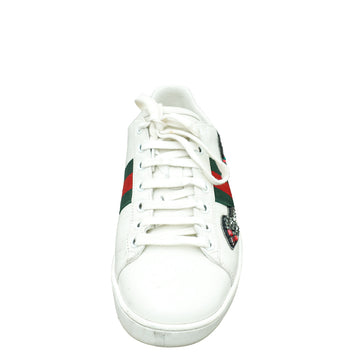 Gucci White Arrow Embroidered Ace Sneakers 38