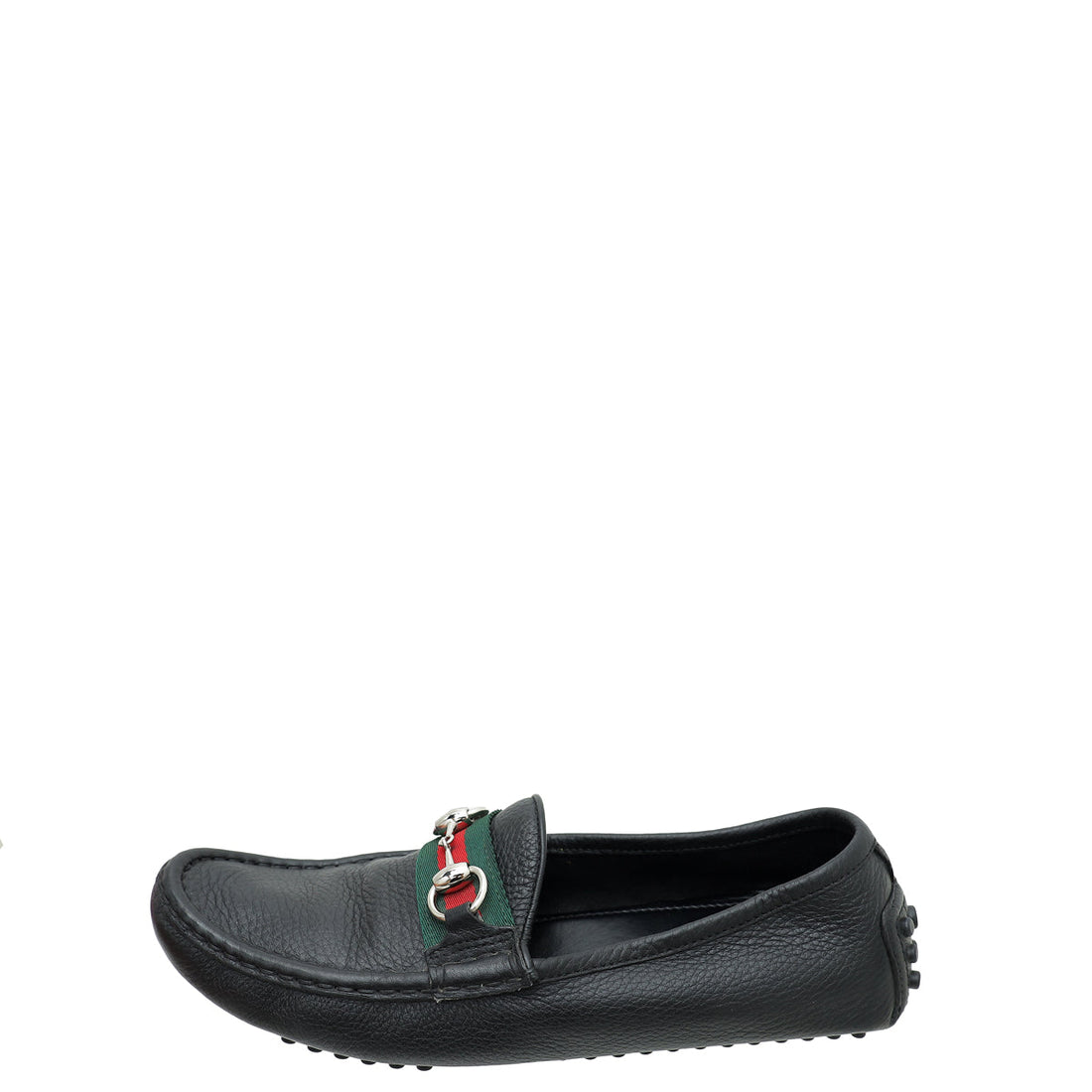 Gucci Black Web Horsebit Loafers 39