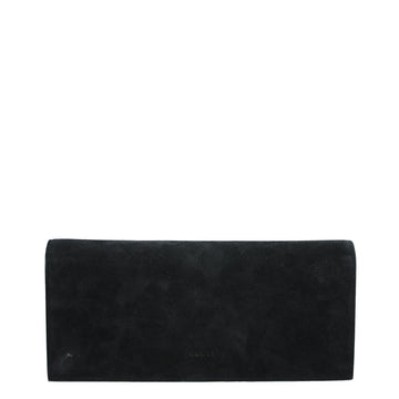 Gucci Black Suede Broadway Crystal Clutch