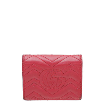 Gucci Red GG Marmont Card Case