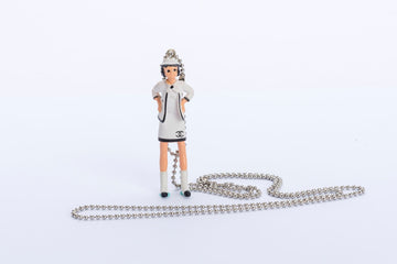 Chanel Coco Doll Pendant Necklace with Comic Book, Dust Cover & Box