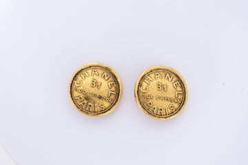 Chanel Vintage Rue Cambon Gold Plated Large Earrings, no Dust Cover & Box