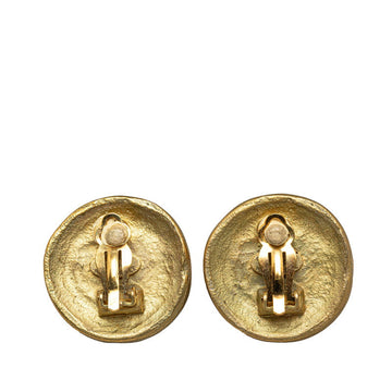 Chanel CC Clip On Earrings Metal Earrings in Good condition