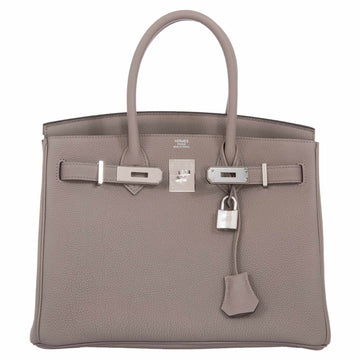 Hermès Birkin 30 Gris Asphalte Togo Palladium Hardware