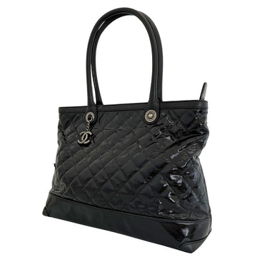 CHANEL Tote Bag Patent leather black Cambon Matrasse Women Used