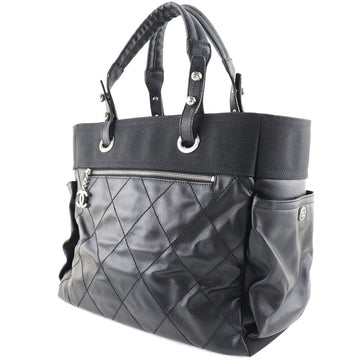 CHANEL Tote Bag A34210 PVC black Paris Biarritz GM Women Used