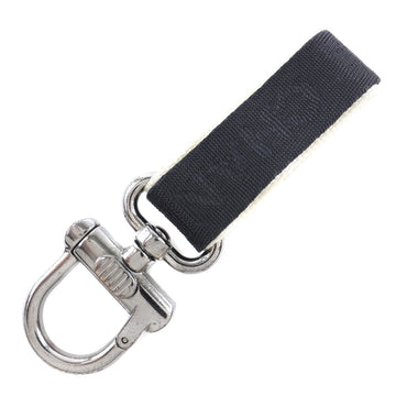 CHANEL key ring Nylon canvas, metal Black / white Bag charm Sports line COCO Mark unisex(Unisex) Used