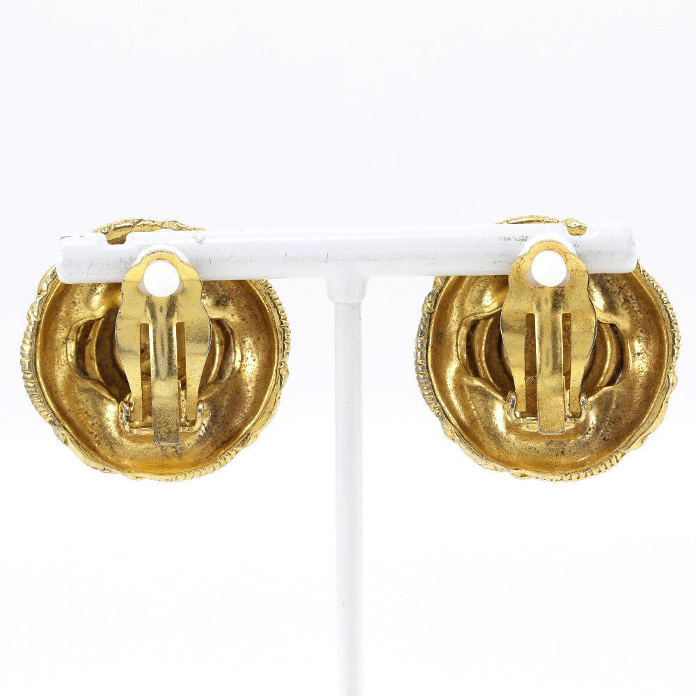 CHANEL Earring Plated Gold gold Women Used