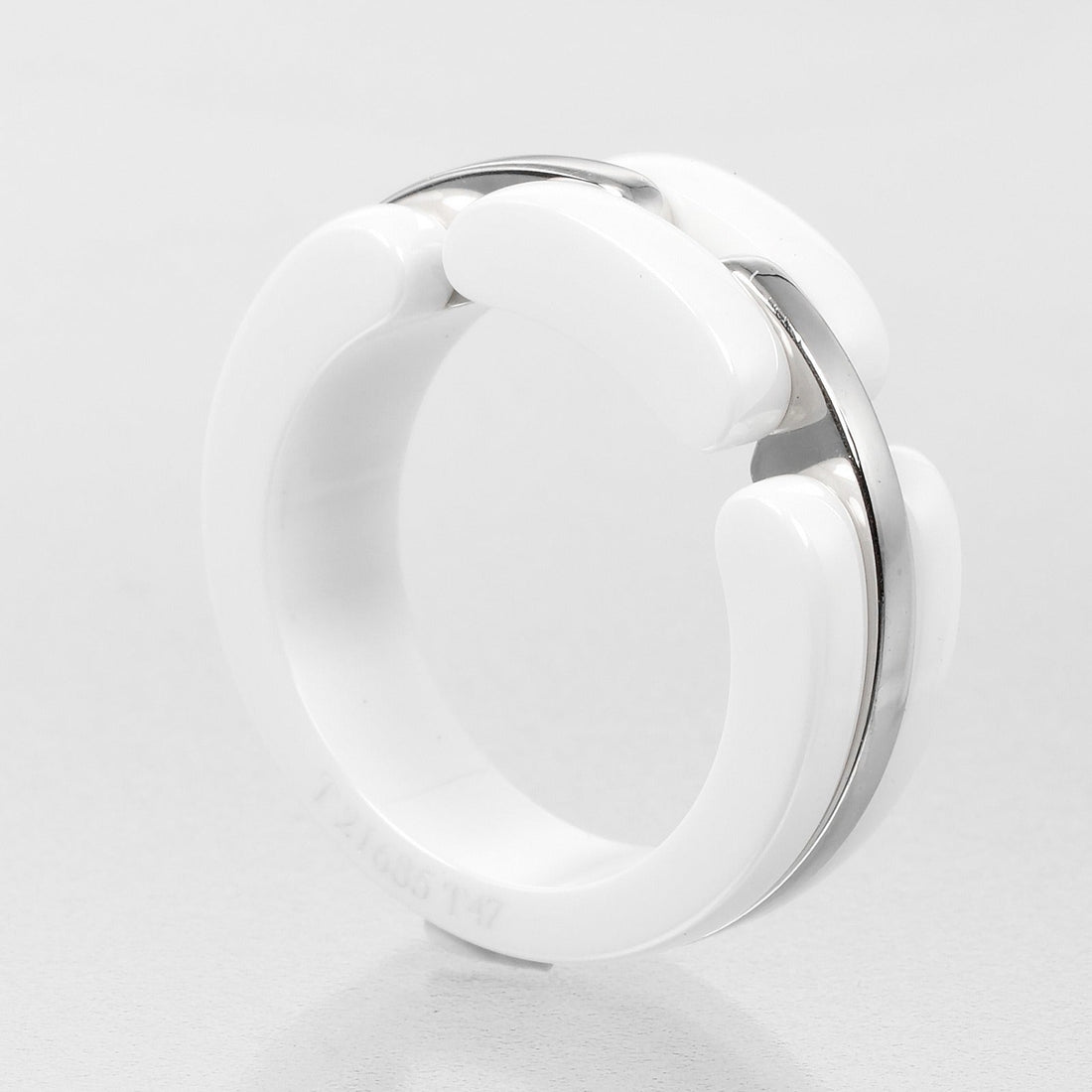 CHANEL Ring K18 White Gold, White Ceramic white Ultra Collection Women Used