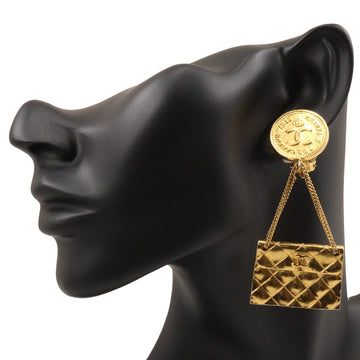 CHANEL Earring Plated Gold gold Matrasse Women Used
