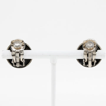CHANEL Earring metallic Silver COCO Mark Women Used