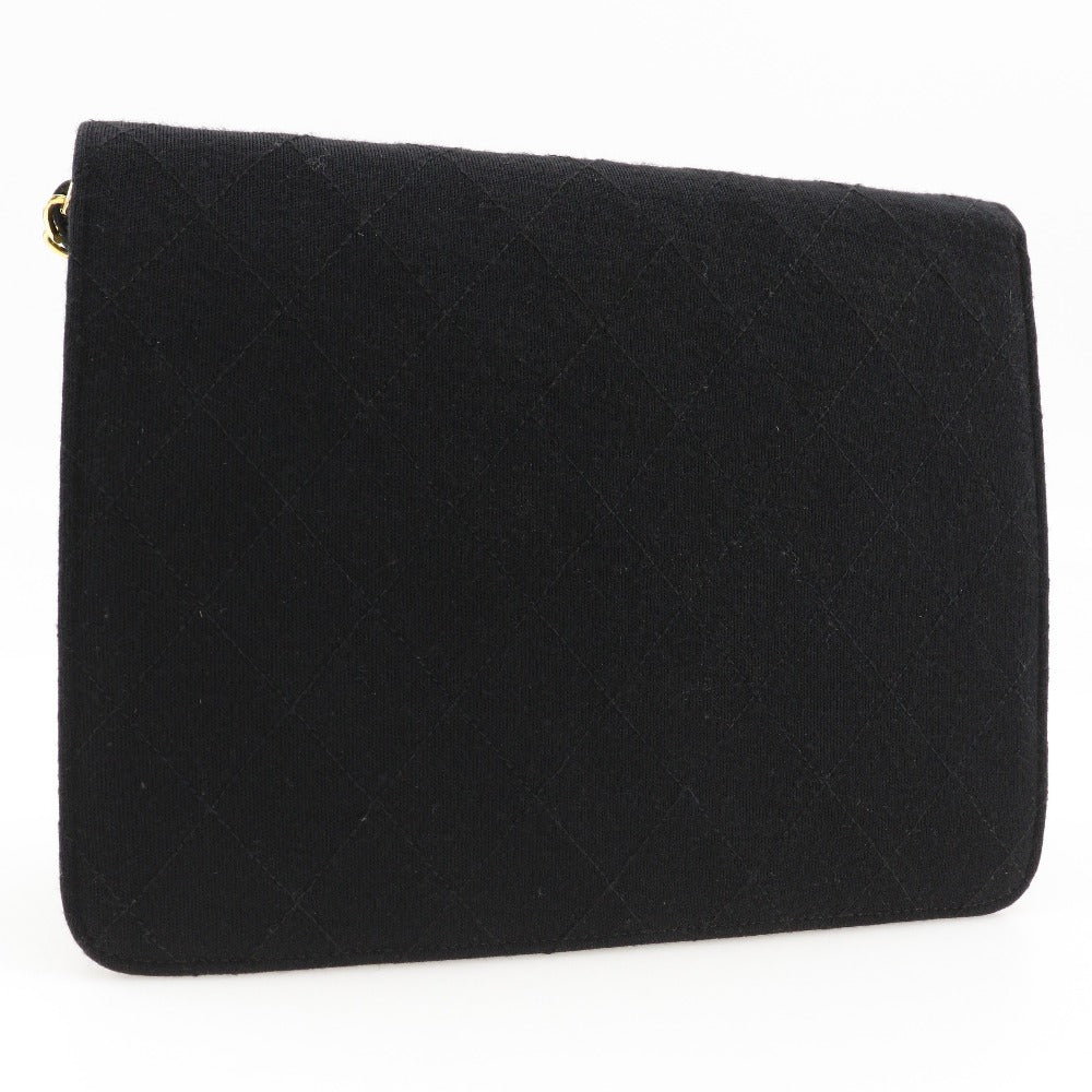 CHANEL Shoulder Bag cotton black Matrasse ChainShoulder Women Used