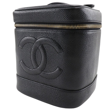 CHANEL Pouch A01998 Caviar skin black COCO Mark Vanity