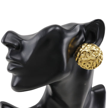 CHANEL Earring Plated Gold gold Matrasse COCO Mark