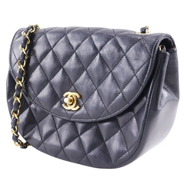 CHANEL Shoulder Bag Calfskin black Matrasse ChainShoulder