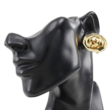 CHANEL Earring Plated Gold gold vintage COCO Mark