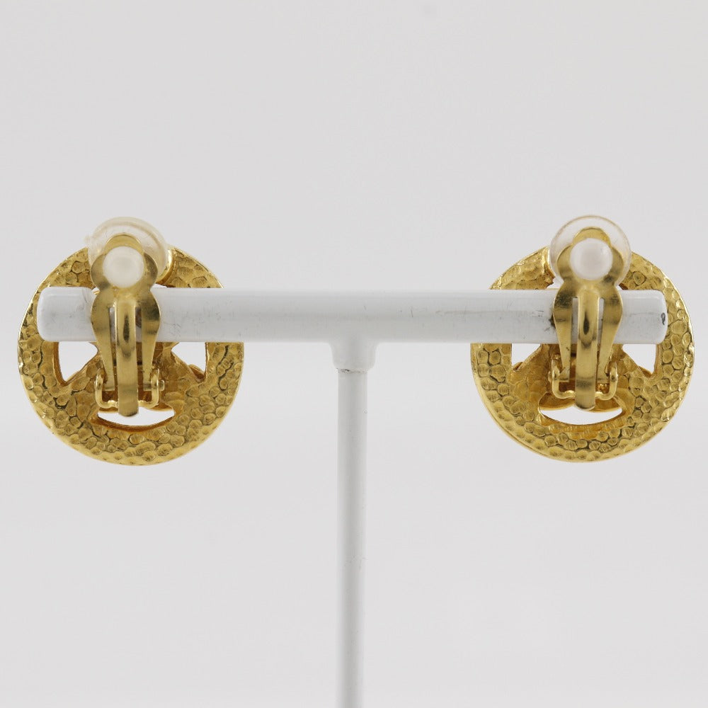 CHANEL Earring Plated Gold gold vintage COCO Mark