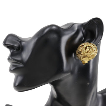 CHANEL Earring Plated Gold gold vintage COCO Mark