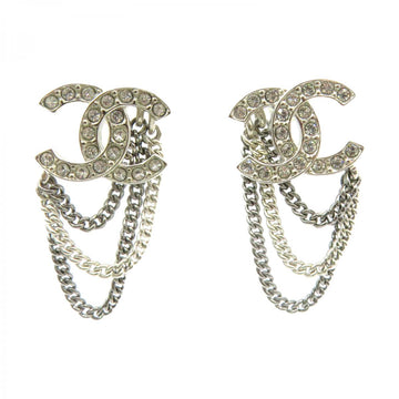 Chanel 2000s CC rhinestone-embellished dangle earrings