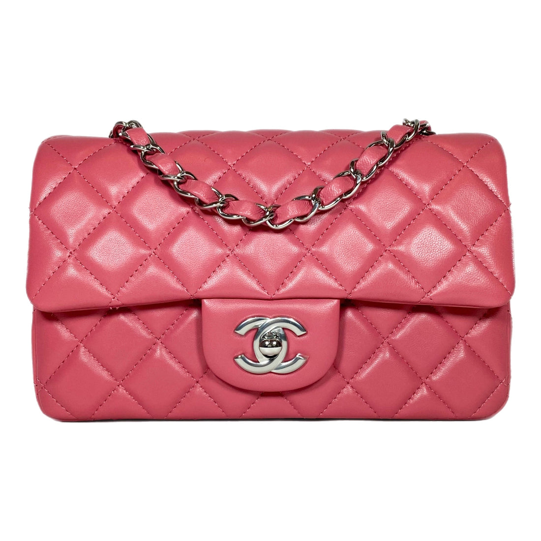 CHANEL Full Flap Chain Shoulder Bag Clutch Black Quilted Lambskin k19