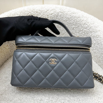 CHANEL Half Moon Chain Shoulder Bag Crossbody Black Quilted Flap k22