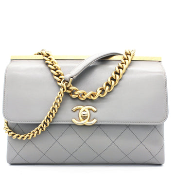 CHANEL Chain Shoulder Bag Clutch Black Quilted Flap Lambskin Purse k14
