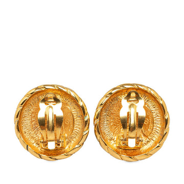 Chanel CC Clip On Earrings Metal Earrings in Good condition