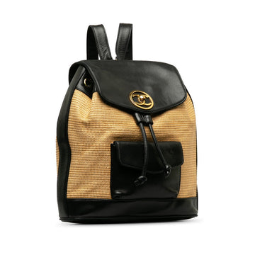 Chanel Raffia Duma Backpack  Natural Material Backpack in Good condition