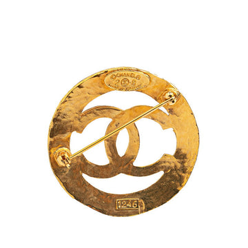 Chanel CC Logo Brooch Metal Brooch in Excellent condition