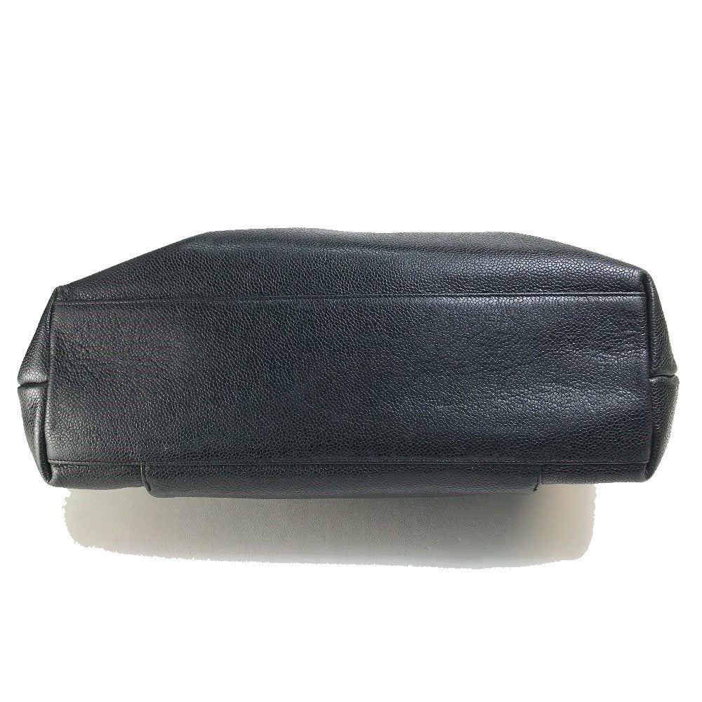 CHANEL Shoulder Bag Caviar skin black COCO Mark Coco ball Women Used