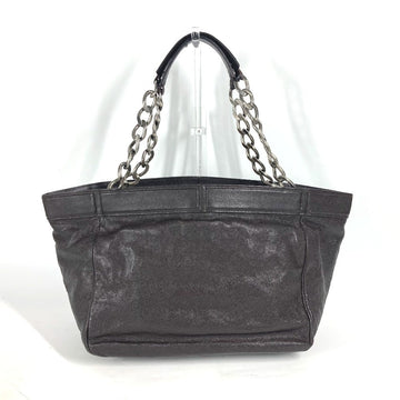CHANEL Shoulder Bag Caviar skin Brown WChain CC COCO Mark DecaCoco