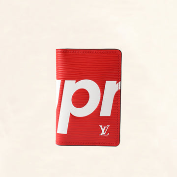 Louis Vuitton | Supreme Epi Pocket Organizer Wallet | Red
