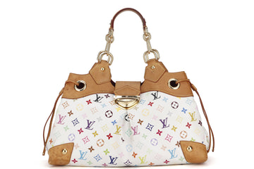 LOUIS VUITTON MULTICOLOR WHITE ARSULA BAG (TH0058), WITH DUST COVER