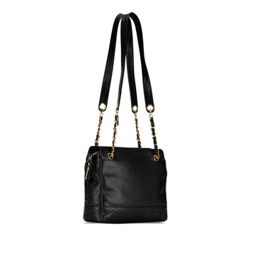Chanel Triple CC Caviar Tote Bag Leather Tote Bag in Good condition